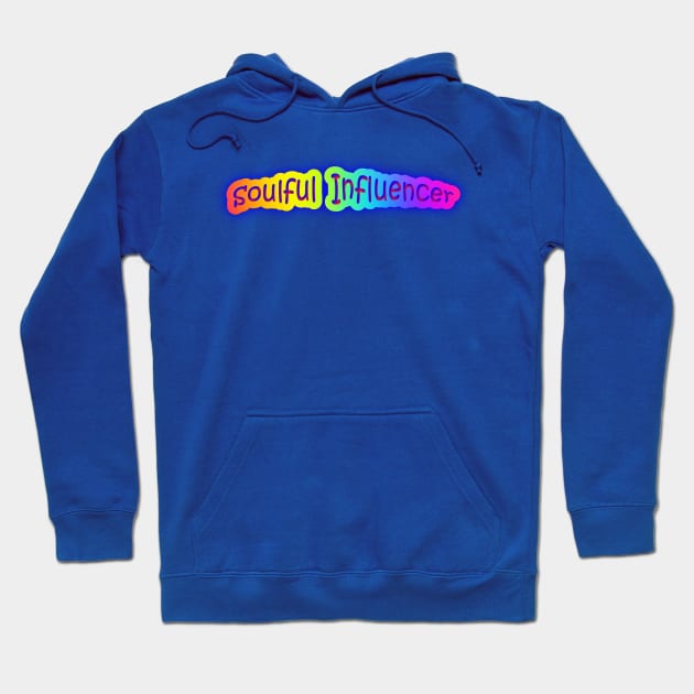 Soulful Influencer Neon Retro Rainbow Hoodie by Creative Creation